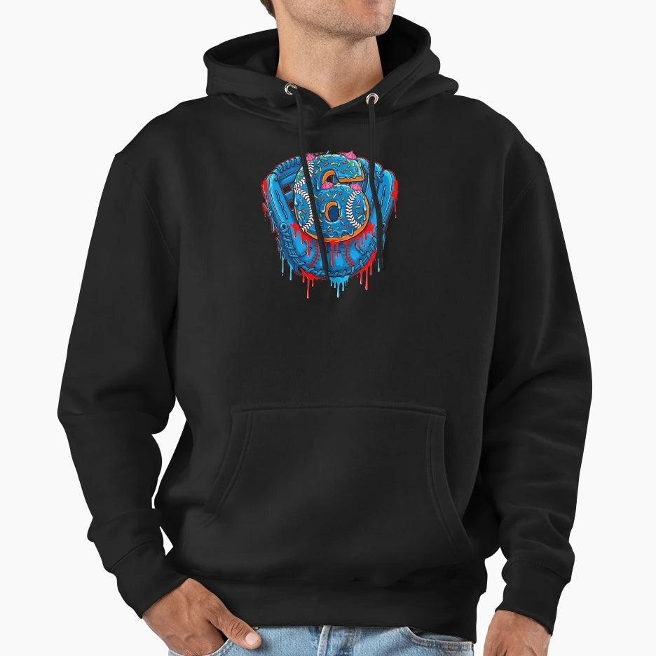 Womens Baseball Glove 6Th Birthday Hoodie - Streetwear Style for Adults - T-Shirt, Sweatshirt, Hoodie