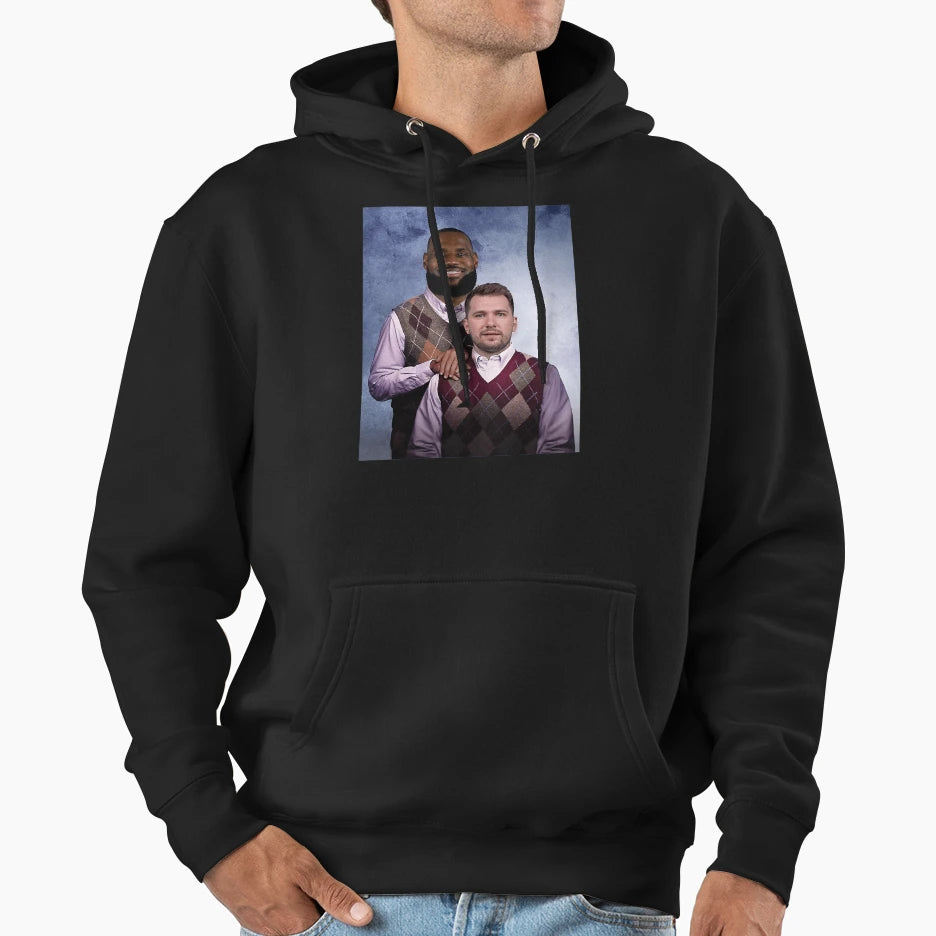 Lebron Luka Lakers Brothers Duo Basketball Hoodie - Graphic Print Unisex - T-Shirt, Sweatshirt, Hoodie