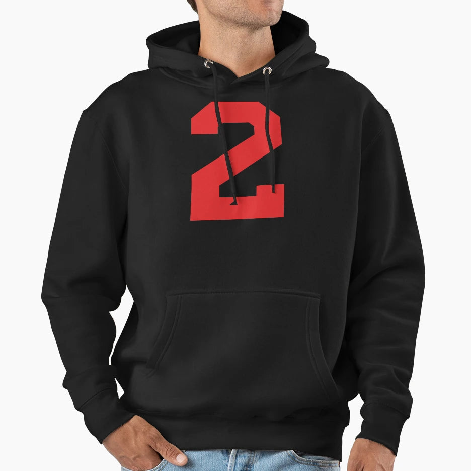 Number 2 Red Two Sports Number 2 Hoodie - Graphic Print Men Women - T-Shirt, Sweatshirt, Hoodie