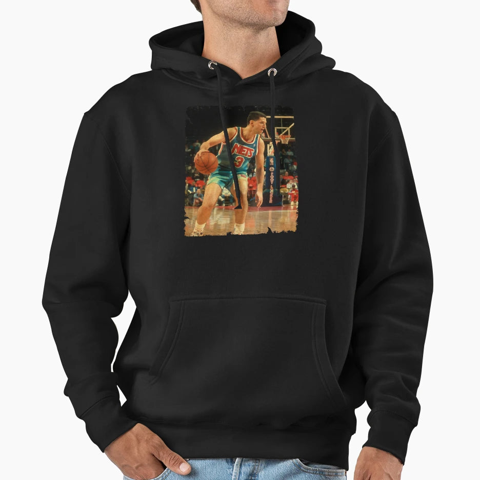 Drazen Petrovic Hoodie - Minimalist Print Men Women - T-Shirt, Sweatshirt, Hoodie