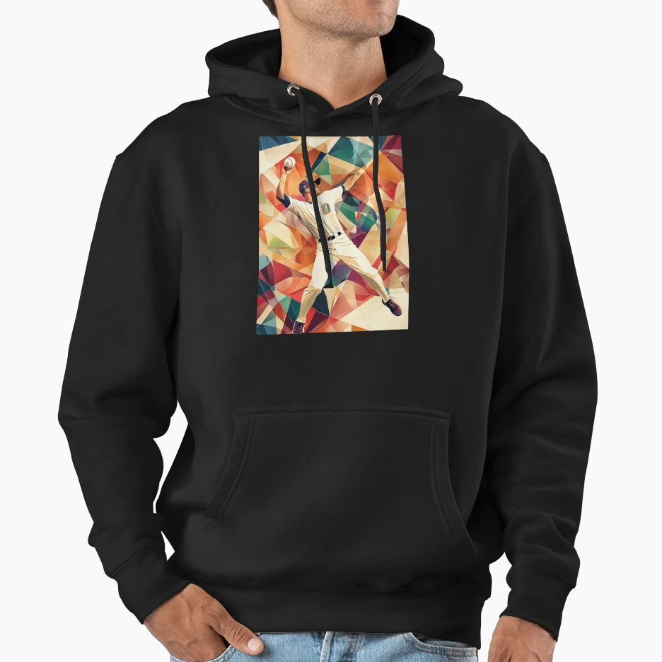 Pitcher Throwing Fastball Amidst Hoodie - Trendy Graphic for Adults - T-Shirt, Sweatshirt, Hoodie