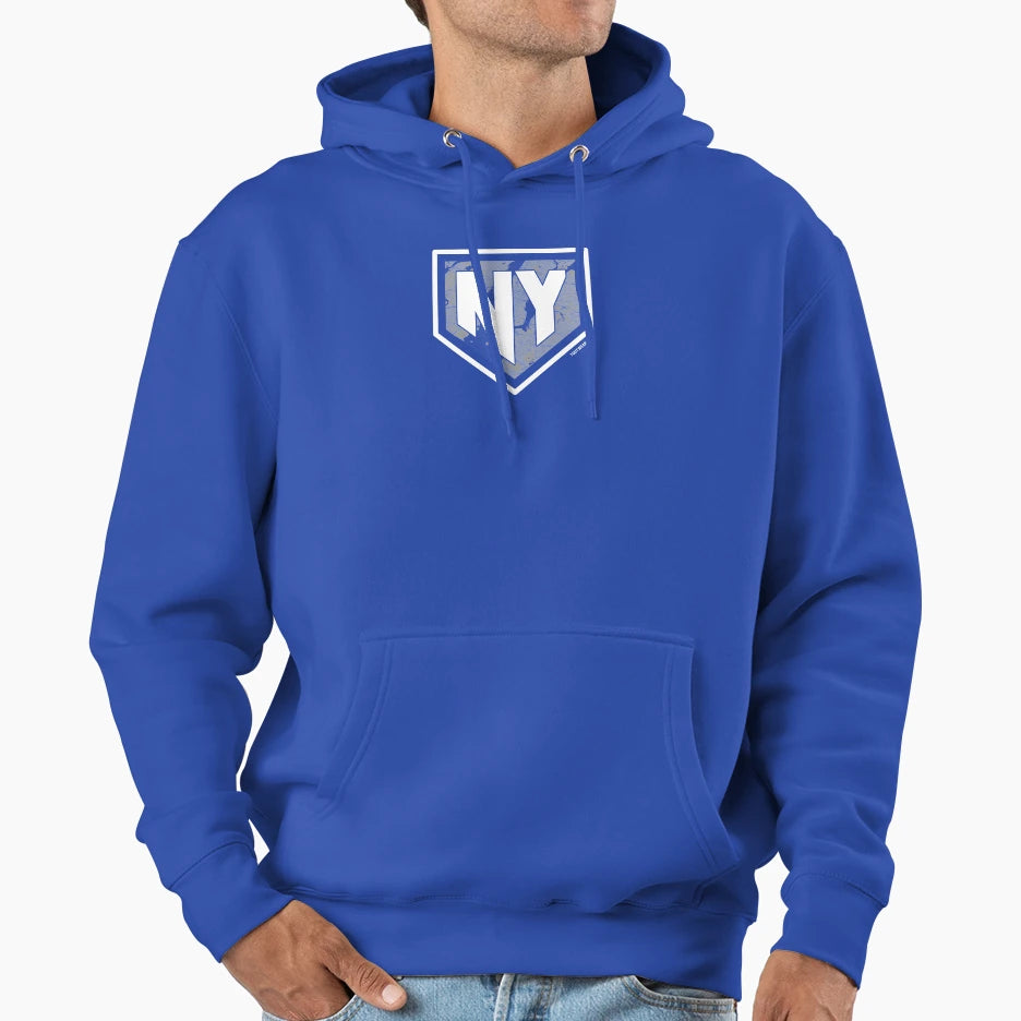 New York Baseball Home Plate Ny City Map Hoodie - Graphic Print Unisex - T-Shirt, Sweatshirt, Hoodie