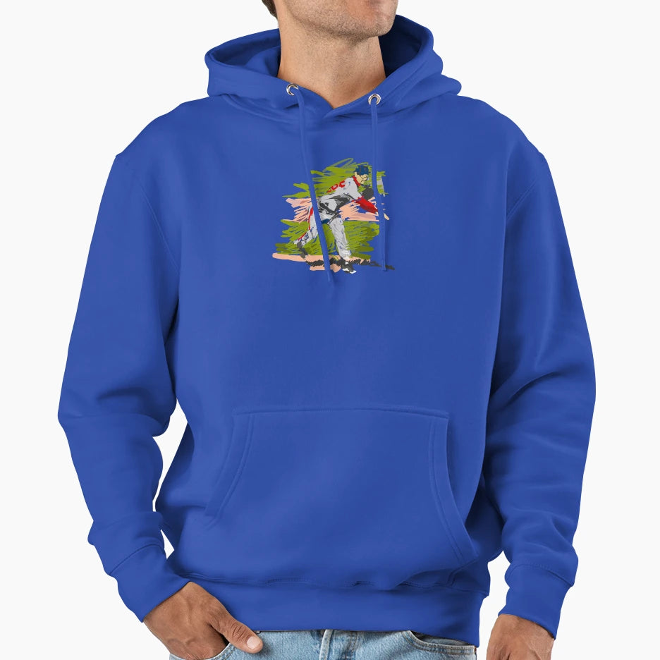 Pitcher Baseball Sketch Hoodie - Aesthetic Graphic for Adults - T-Shirt, Sweatshirt, Hoodie