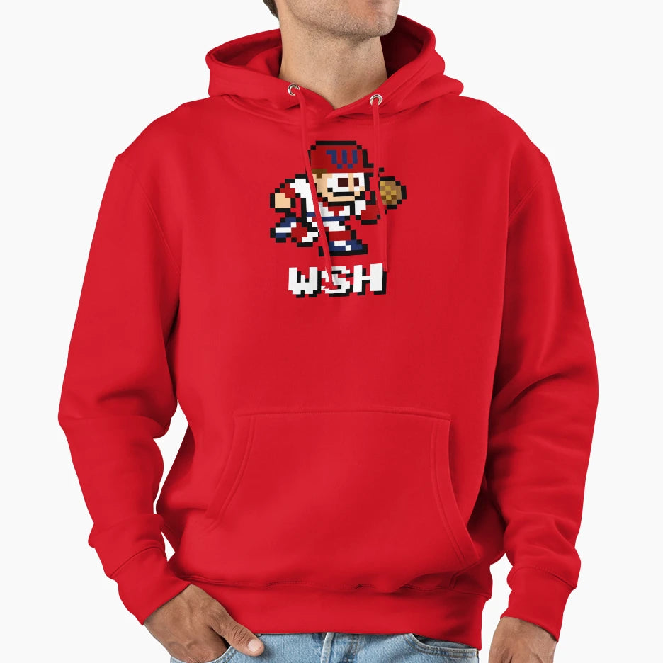 Washington 8 Bit Player Initials Hoodie - Custom Art Print Unisex - T-Shirt, Sweatshirt, Hoodie
