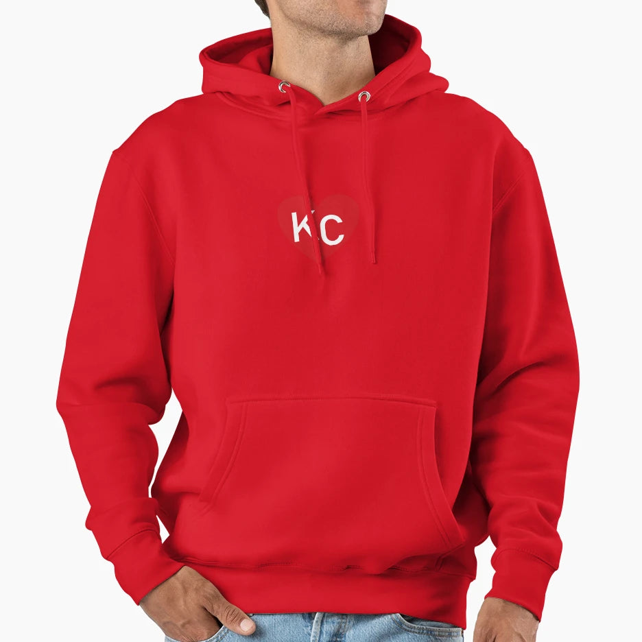 Kc Heart Hoodie - Aesthetic Graphic for Adults - T-Shirt, Sweatshirt, Hoodie