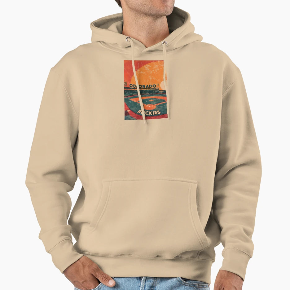 Midcentury Colorado Rockies Stadium Hoodie - Aesthetic Graphic Unisex - T-Shirt, Sweatshirt, Hoodie