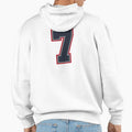 7 Navy Grey Red Sports Number Seven Hoodie - Casual Everyday Wear Men Women - T-Shirt, Sweatshirt, Hoodie