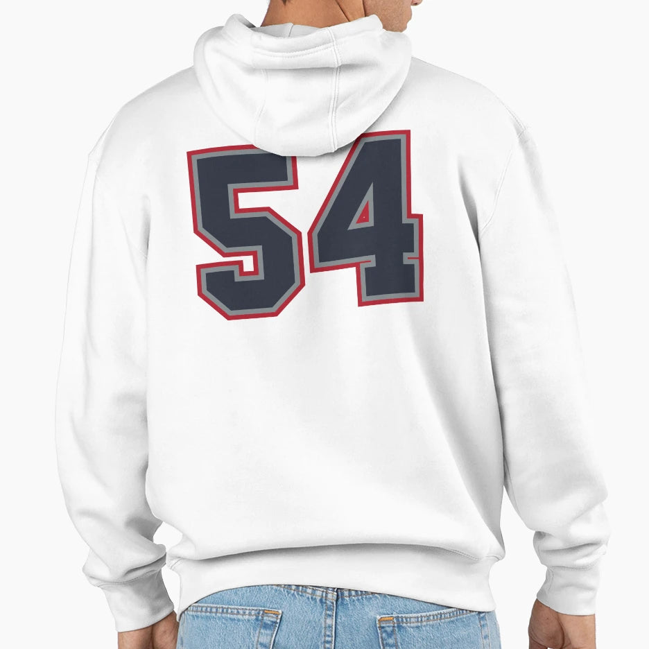 54 Navy Grey Red Sports Number Fifty Four Hoodie - Trendy Graphic Men Women - T-Shirt, Sweatshirt, Hoodie