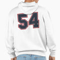 54 Navy Grey Red Sports Number Fifty Four Hoodie - Trendy Graphic Men Women - T-Shirt, Sweatshirt, Hoodie