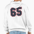 65 Navy Grey Red Sports Number Sixty Five Hoodie - Trendy Graphic Men Women - T-Shirt, Sweatshirt, Hoodie