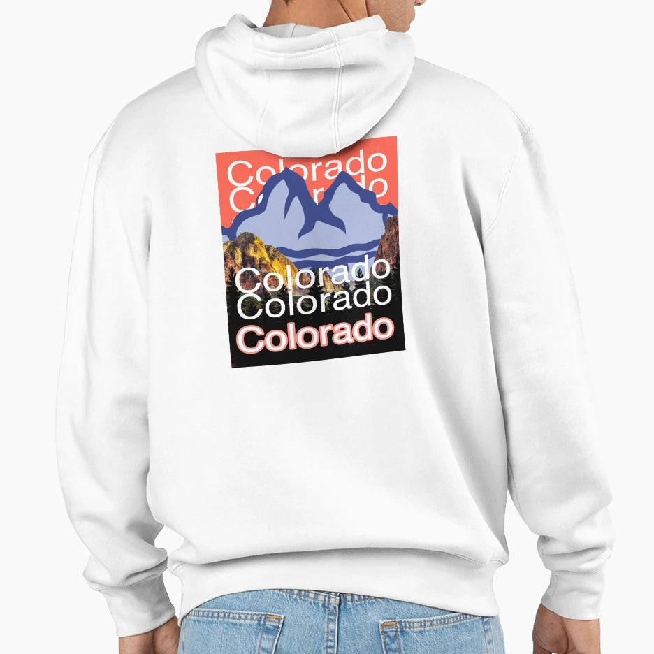 Colorado Mountains Nature Landscape Hoodie - Aesthetic Graphic Unisex - T-Shirt, Sweatshirt, Hoodie
