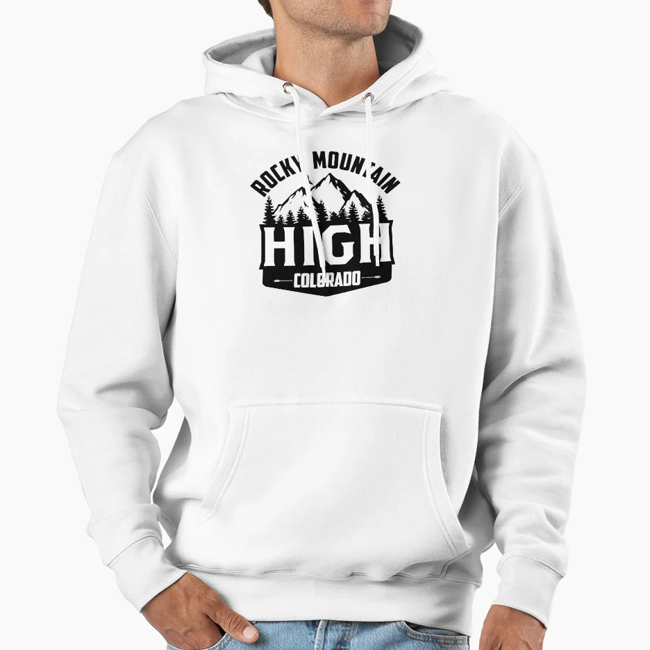 Rocky Mountain High Colorado Hoodie - Fun Novelty Design Men Women - T-Shirt, Sweatshirt, Hoodie
