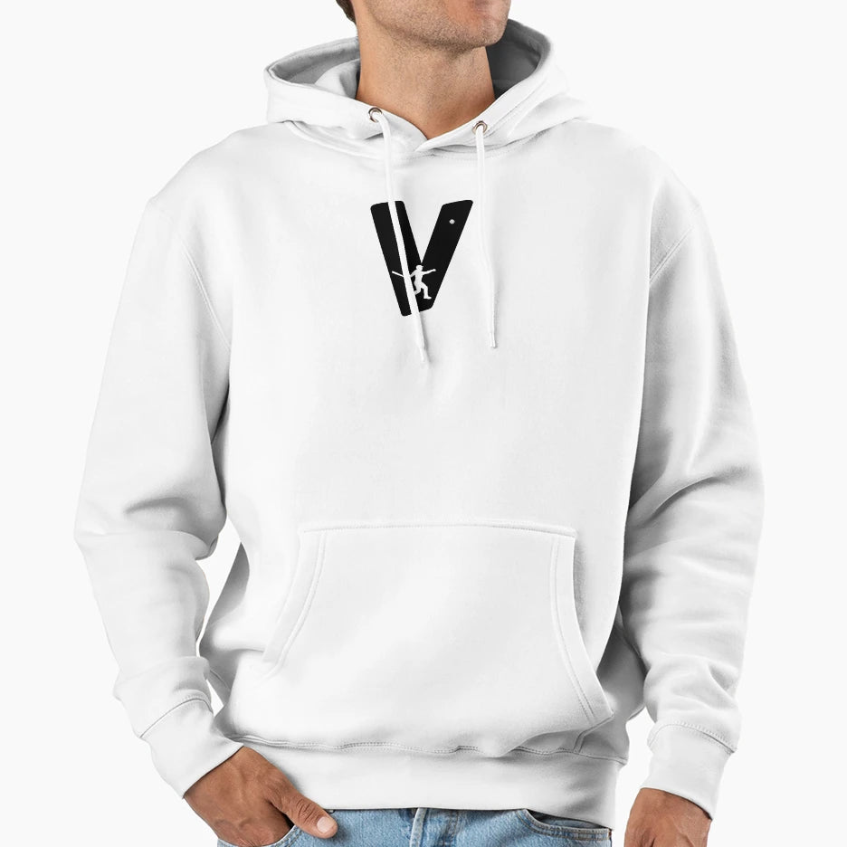 Personalized Baseball Initial V Hoodie - Fun Novelty Design Men Women - T-Shirt, Sweatshirt, Hoodie