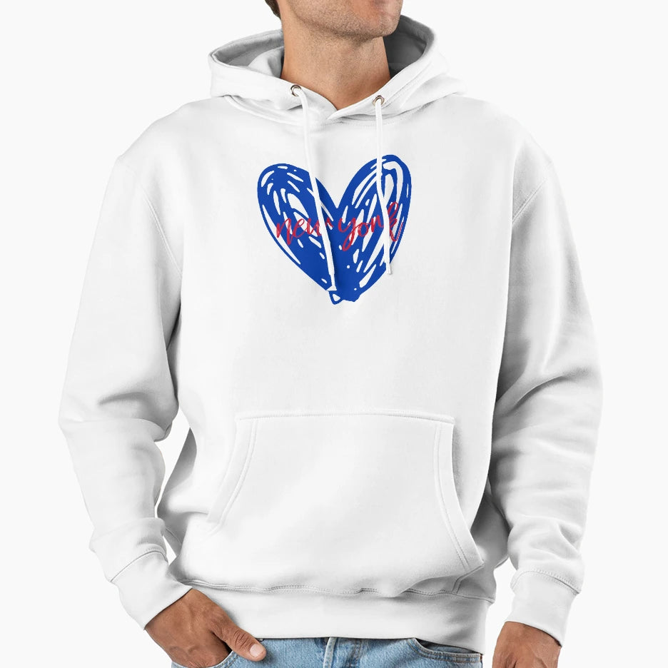 New York Heart 5 Hoodie - Novelty Apparel Unisex - T-Shirt, Sweatshirt, Hoodie