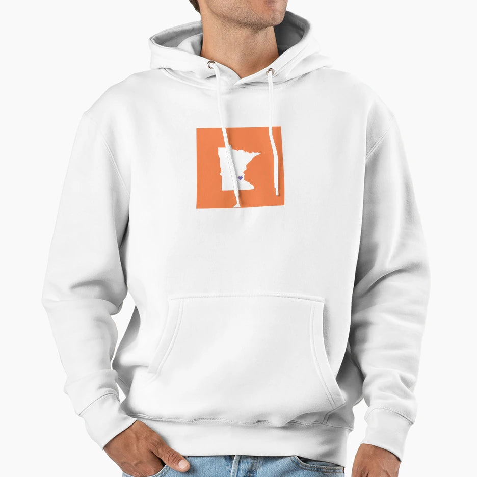 Minnesota Love Hoodie - Fun Novelty Design Unisex - T-Shirt, Sweatshirt, Hoodie