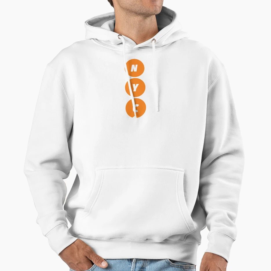 Nyc Orange Vertical Hoodie - Fun Novelty Design Unisex - T-Shirt, Sweatshirt, Hoodie