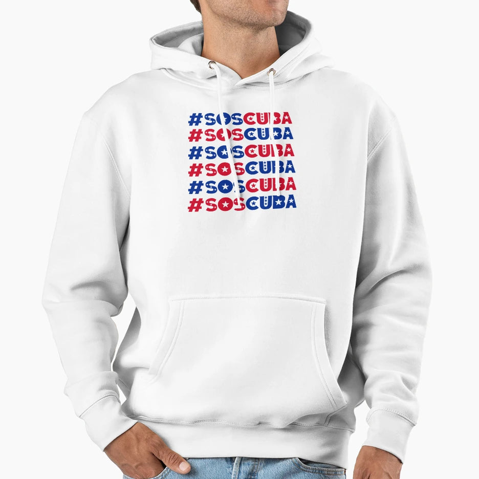 Soscuba Free Cuba Hoodie - Minimalist Print for Adults - T-Shirt, Sweatshirt, Hoodie