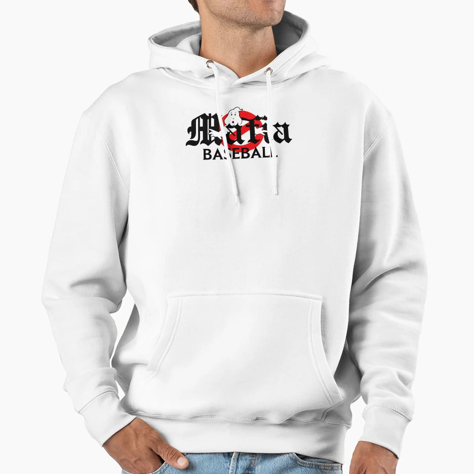Mafia Ghostbusters Baseball Hoodie - Minimalist Print for Adults - T-Shirt, Sweatshirt, Hoodie