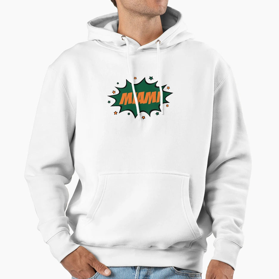 Miami Comic Bubble Hoodie - Casual Everyday Wear for Adults - T-Shirt, Sweatshirt, Hoodie