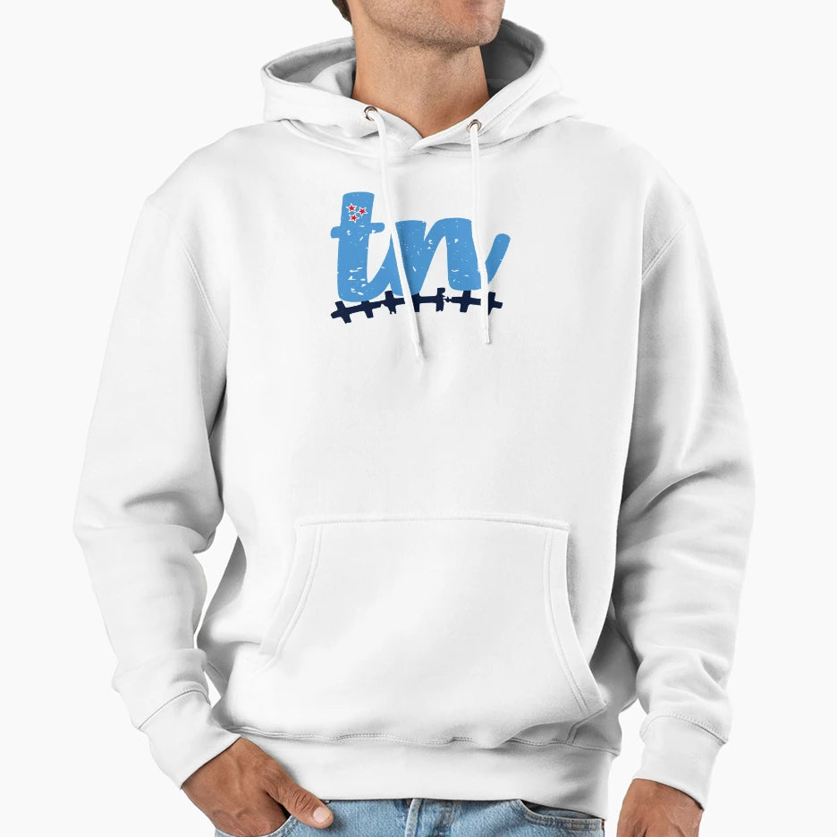 Tn Football Grunge Hoodie - Minimalist Print Men Women - T-Shirt, Sweatshirt, Hoodie