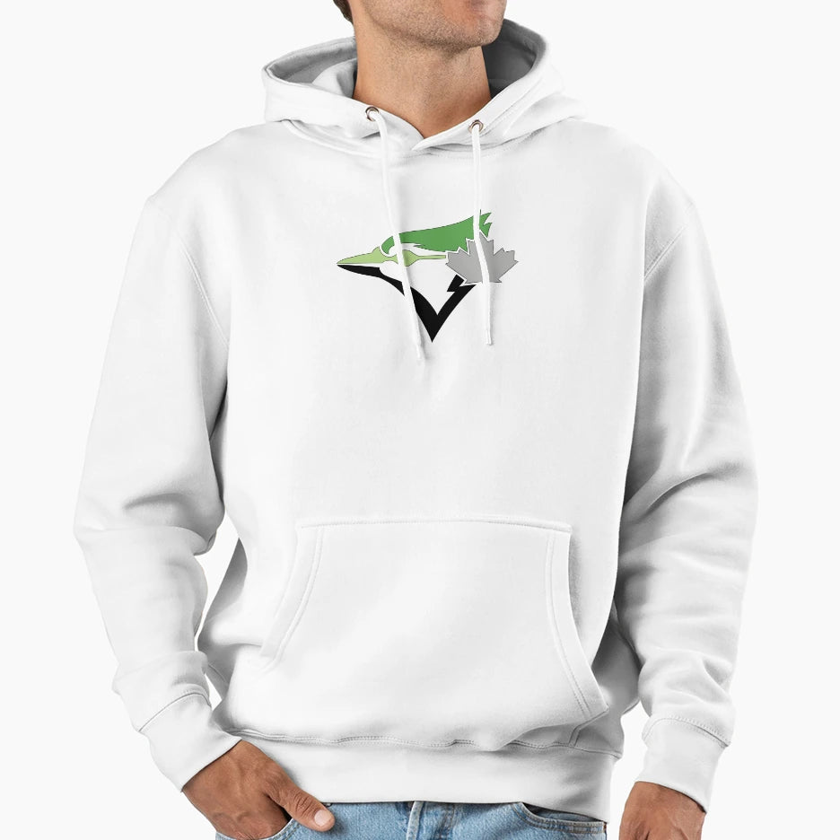 Blue Jays Like Logo Aromantic Pride Hoodie - Novelty Apparel for Adults - T-Shirt, Sweatshirt, Hoodie