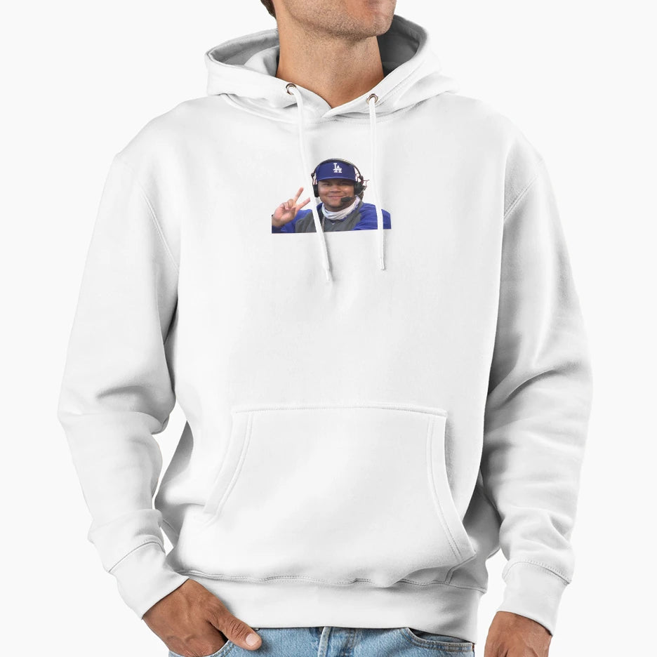 Brusdar Graterol Peace Sign Hoodie - Custom Art Print for Adults - T-Shirt, Sweatshirt, Hoodie
