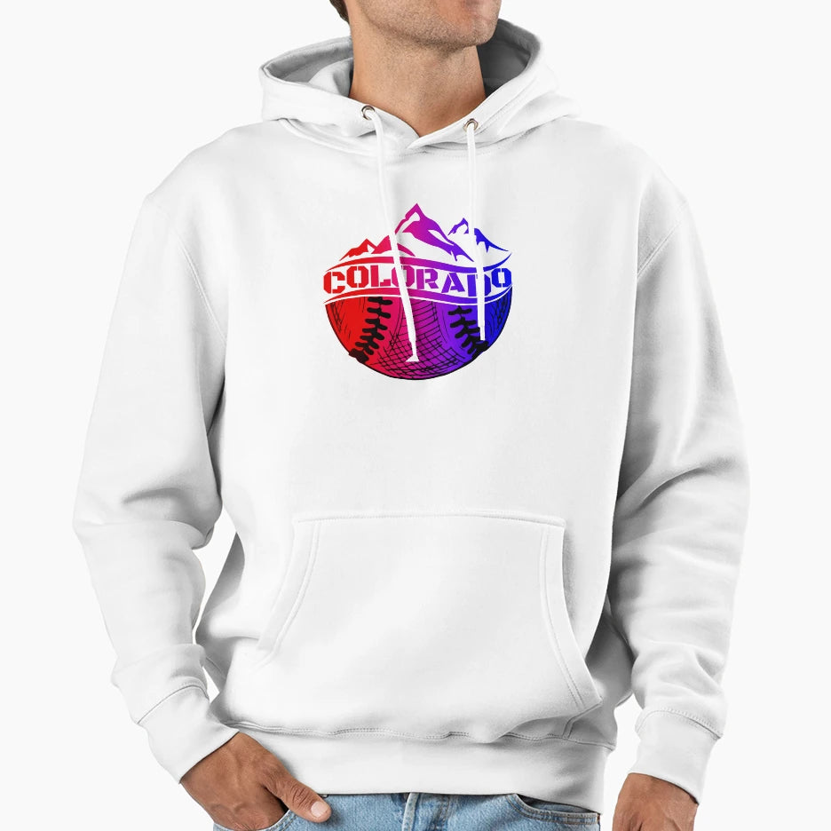 Colorado Baseball Fan Rocky Mountains Hoodie - Graphic Print for Adults - T-Shirt, Sweatshirt, Hoodie
