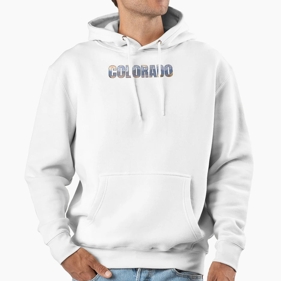 Colorado Mountain Landscape Hoodie - Unique Graphic Unisex - T-Shirt, Sweatshirt, Hoodie