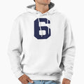 Number 6 Marine Blue Six Sports Hoodie - Streetwear Style for Adults - T-Shirt, Sweatshirt, Hoodie