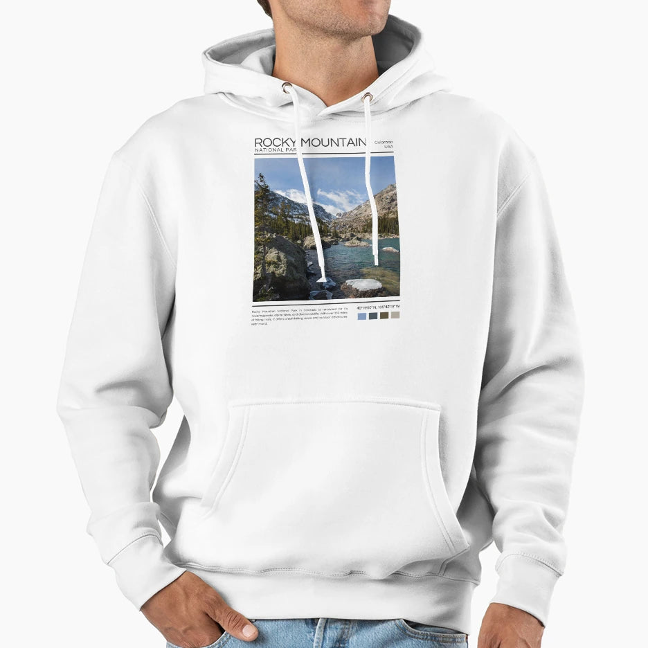 Rocky Mountain National Park Colorado Hoodie - Custom Art Print for Adults - T-Shirt, Sweatshirt, Hoodie