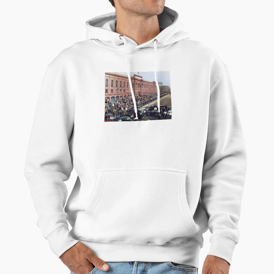 Old Ibrox Hoodie - Minimalist Print Men Women - T-Shirt, Sweatshirt, Hoodie