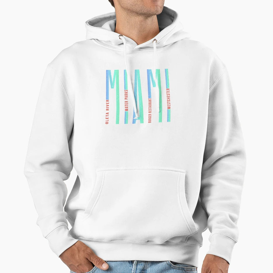 Miami Hoodie - Custom Art Print Unisex - T-Shirt, Sweatshirt, Hoodie