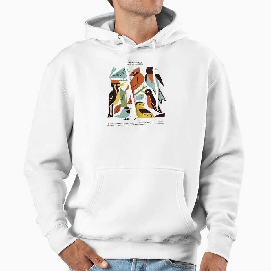 Backyard Birds Guide Hoodie - Minimalist Print Unisex - T-Shirt, Sweatshirt, Hoodie