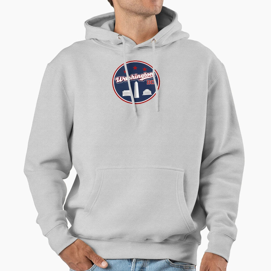 Washington Dc Monuments Crest Hoodie - Casual Everyday Wear Unisex - T-Shirt, Sweatshirt, Hoodie