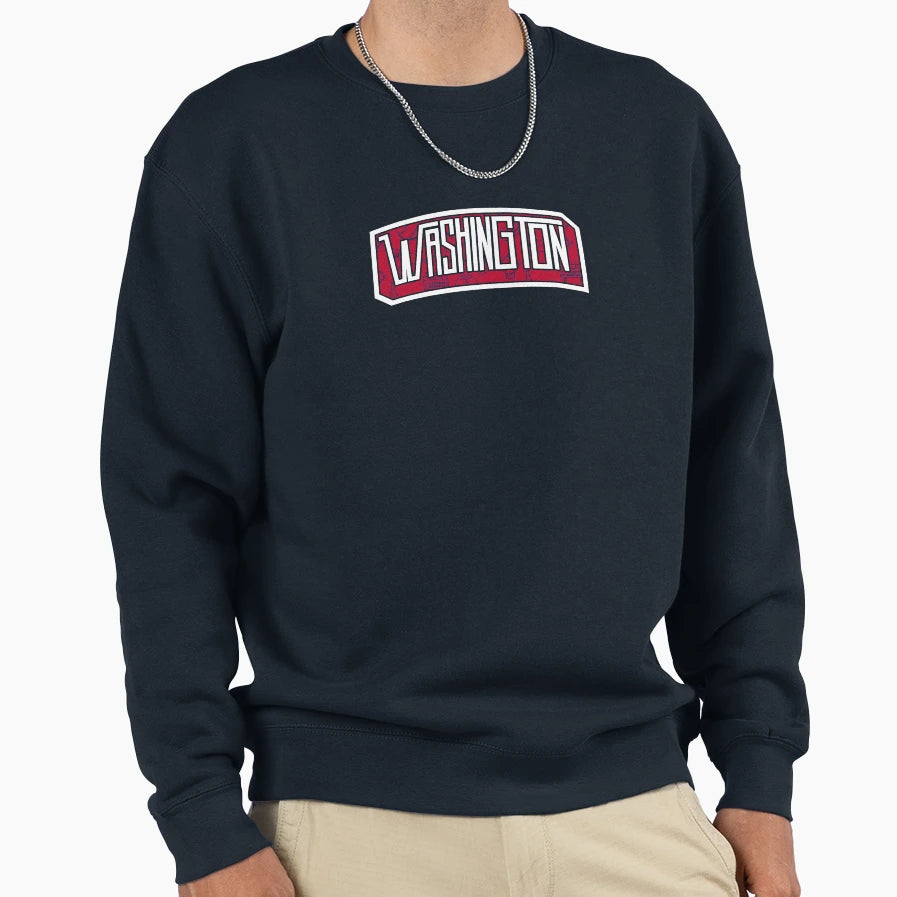 Washington Dc Baseball City Word Sweatshirt - Aesthetic Graphic for Adults - T-Shirt, Sweatshirt, Hoodie
