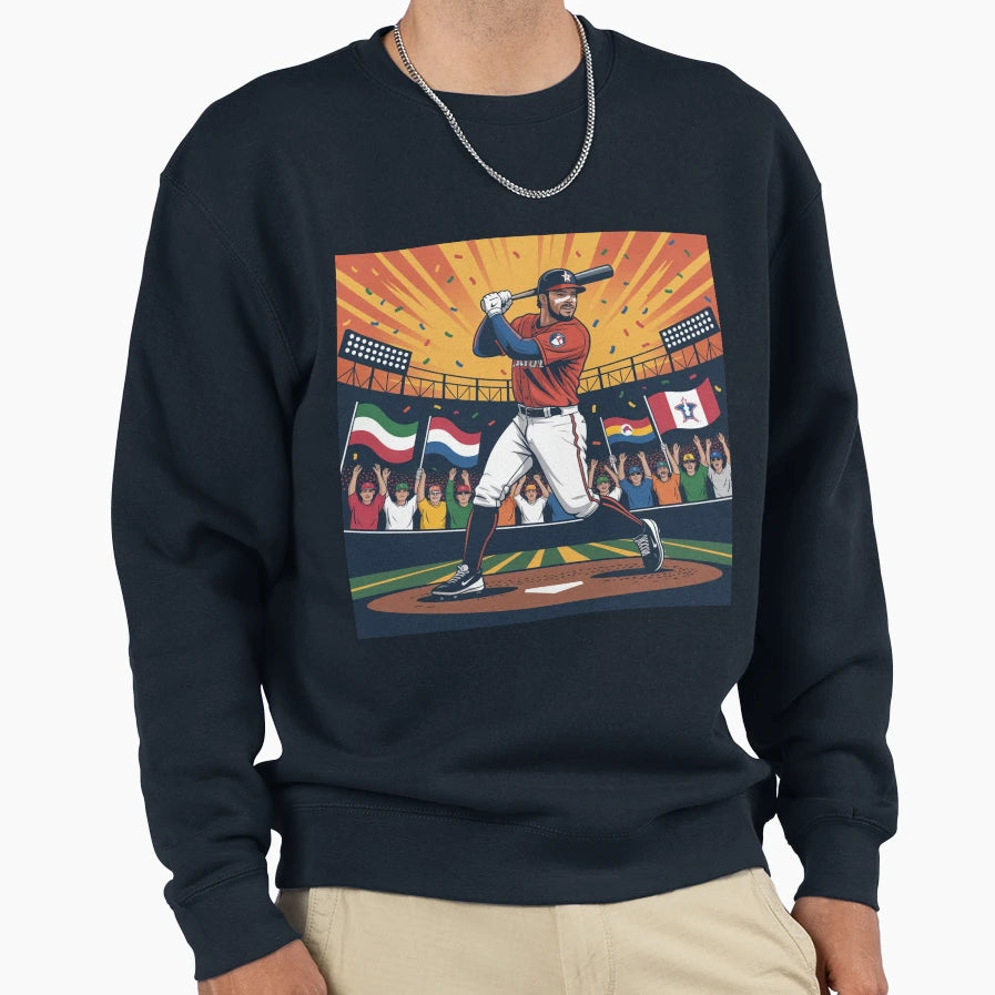 Power Swing Baseball Hero Fan Art Sweatshirt - Custom Art Print for Adults - T-Shirt, Sweatshirt, Hoodie