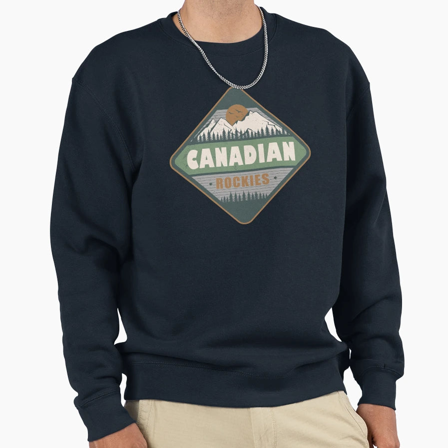 Canadian Rockies Mountain Hiking Sweatshirt - Casual Everyday Wear Unisex - T-Shirt, Sweatshirt, Hoodie