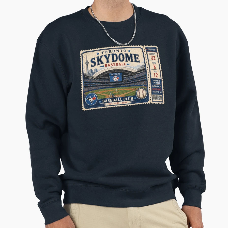 Copy Toronto Baseball Ticket Stub Sweatshirt - Custom Art Print Unisex - T-Shirt, Sweatshirt, Hoodie