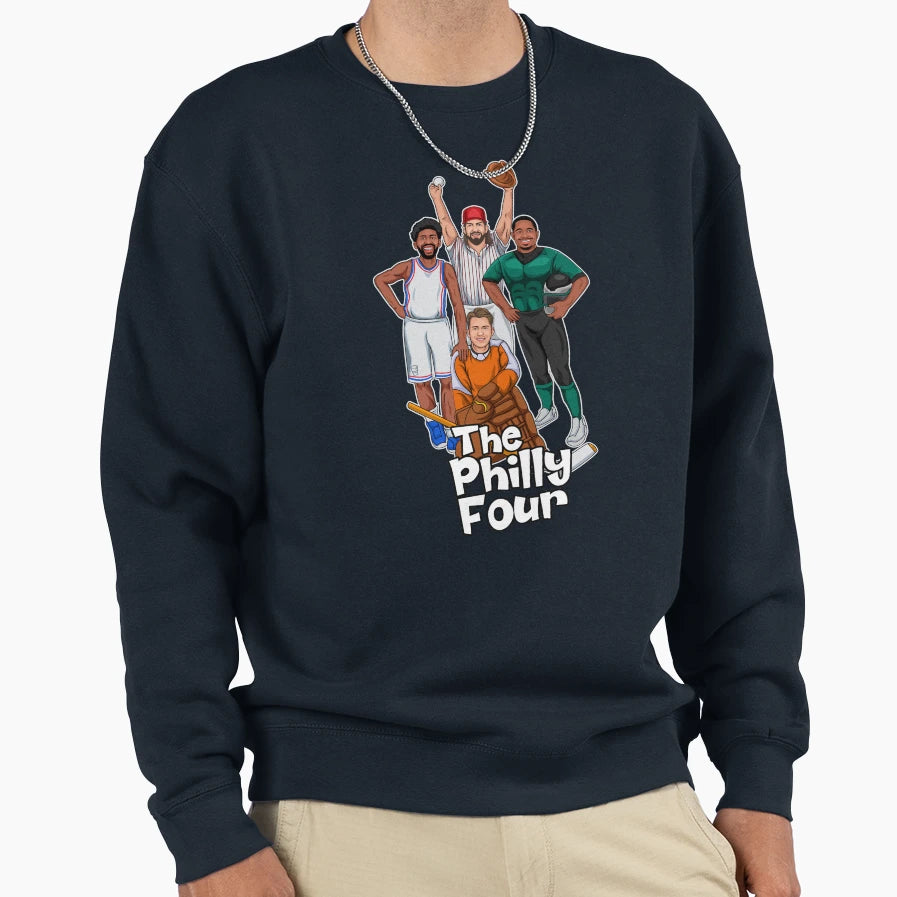 Philly Four Sweatshirt - Unique Graphic for Adults - T-Shirt, Sweatshirt, Hoodie