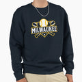 Milwaukee Baseball Home Plate Sweatshirt - Fun Novelty Design for Adults - T-Shirt, Sweatshirt, Hoodie