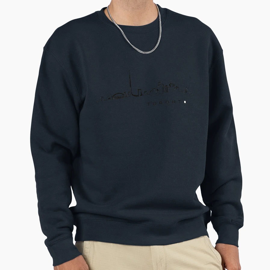 Toronto Skyline Logo Sweatshirt - Unique Graphic Men Women - T-Shirt, Sweatshirt, Hoodie