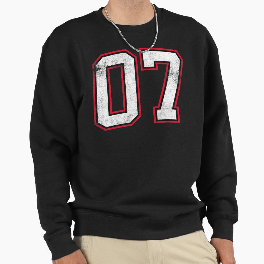 Number Seven 7 Sweatshirt - Aesthetic Graphic for Adults - T-Shirt, Sweatshirt, Hoodie