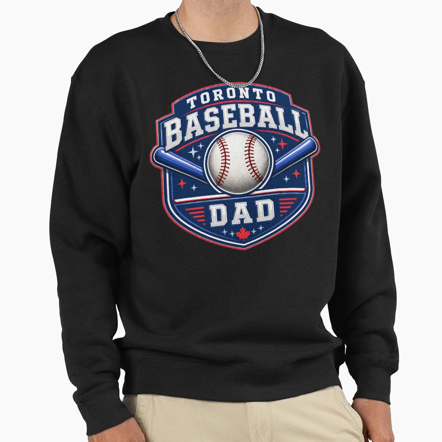 Toronto Baseball Dad Red Blue T-Shirt - Streetwear Style for Adults - T-Shirt, Sweatshirt, Hoodie