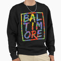 Baltimore 3 Level Rectangle Paint Sweatshirt - Novelty Apparel Unisex - T-Shirt, Sweatshirt, Hoodie