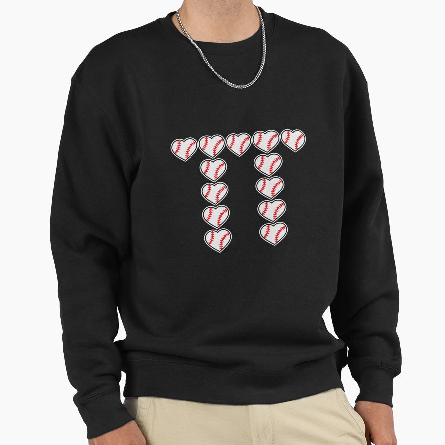Funny Pi Day 3 14 Math Sign Baseball Sweatshirt - Novelty Apparel Unisex - T-Shirt, Sweatshirt, Hoodie
