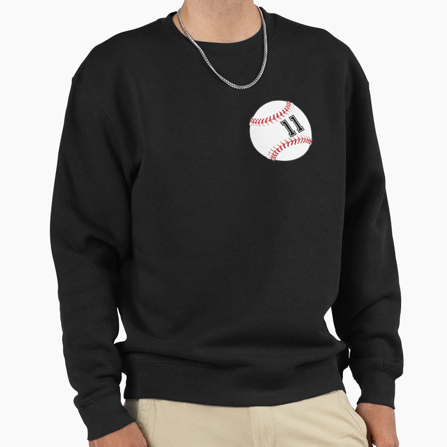 Baseball Player Jersey No 11 Sweatshirt - Fun Novelty Design for Adults - T-Shirt, Sweatshirt, Hoodie