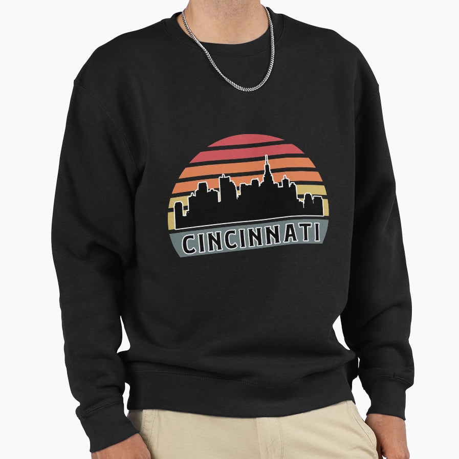 Cincinnati Skyline Sweatshirt - Fun Novelty Design Men Women - T-Shirt, Sweatshirt, Hoodie