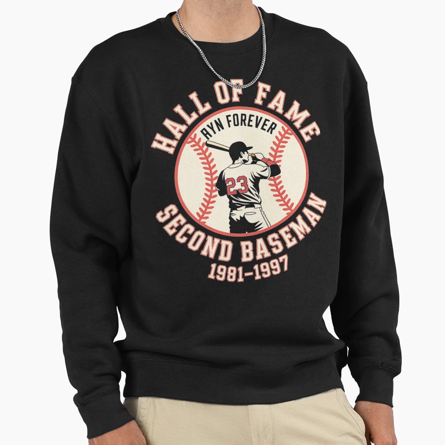 Hall Fame Second Baseman Sweatshirt - Fun Novelty Design Men Women - T-Shirt, Sweatshirt, Hoodie