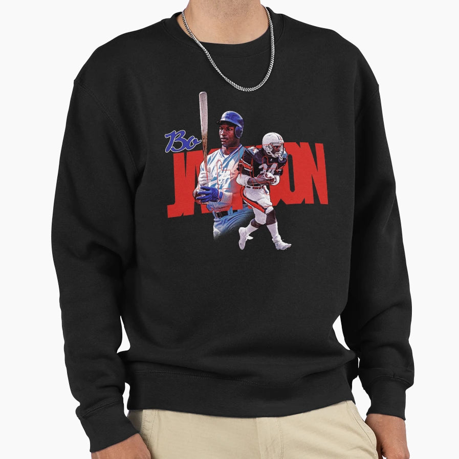 Bo Jackson Sweatshirt - Novelty Apparel for Adults - T-Shirt, Sweatshirt, Hoodie