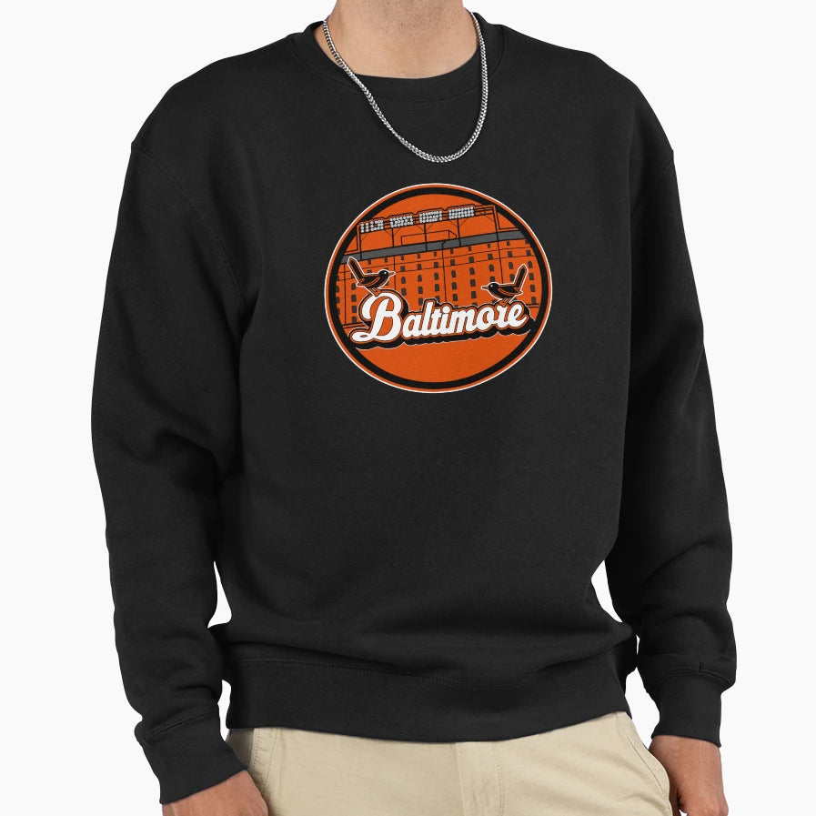 Baltimore Warehouse And Birds Sweatshirt - Graphic Print Unisex - T-Shirt, Sweatshirt, Hoodie